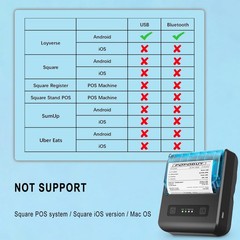 Portable 80mm Mini Thermal Receipt Printer – Mobile Bill Ticket Printer for Andr