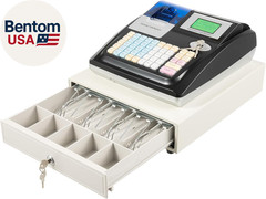 48 Keys Commercial Cash Register, Electronic Cashier Cash Register with Drawer B