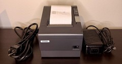 TESTED EPSON TM-T88IV THERMAL PRINTER USB INTERFACE W/POWER SUPPLY