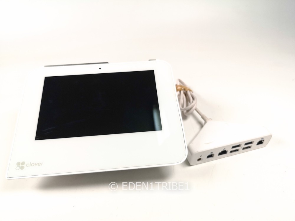 Clover Mini WiFi C300 POS Credit Processing System WITH AC ADAPTER PORT CABLE