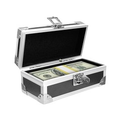 Lockable Cash Box 6.9 inches (L) x 3.3 (W) x 2.9 (H), Silver