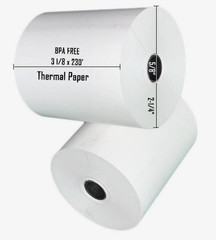 5 Rolls BPA-Free, Thermal Paper Rolls, 3-1/8″ x 230 ft, no dusting