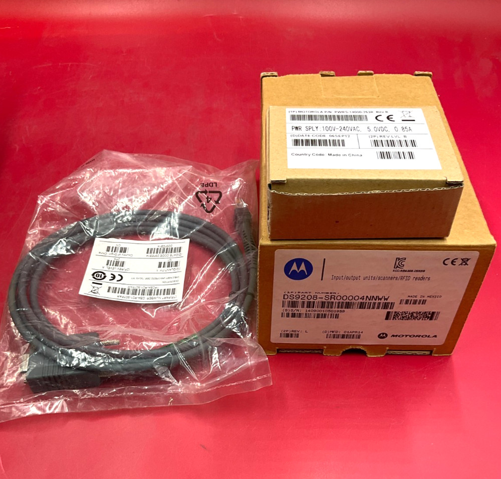 Zebra Motorola DS9208 Omni Directional Scanner Kit serial DS9208-SR4NNR01A NEW!!