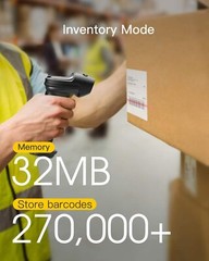 Wireless Bluetooth Barcode Scanner Charging Base1D 2.4G Read On Screen