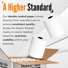 Thermal Tiger Thermal Receipt Paper 3-1/8″ x 230′ White 50 Rolls