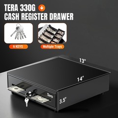 Tera 13 Cash Register Drawer For Point Of Pos System 4 Bill 5 Coin Cash Tray 6