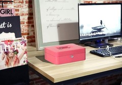 Elegant Pink Cash Box with Key Lock & Removable Tray – 9.8” x 7.1” x 3.7”