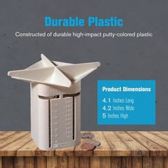 Putty Plastic Coin Tender Sorter 4 Compartments Pennies To Quarters Slots