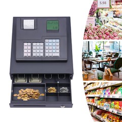 USB port Black Thermal Printing Electronic Cash Register with Cash Drawer RS232