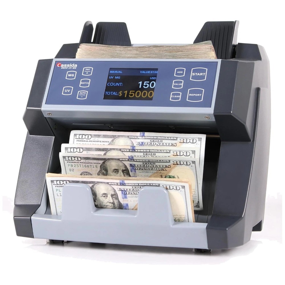 Fast 1,400 Notes/Min Money Counter with Detection