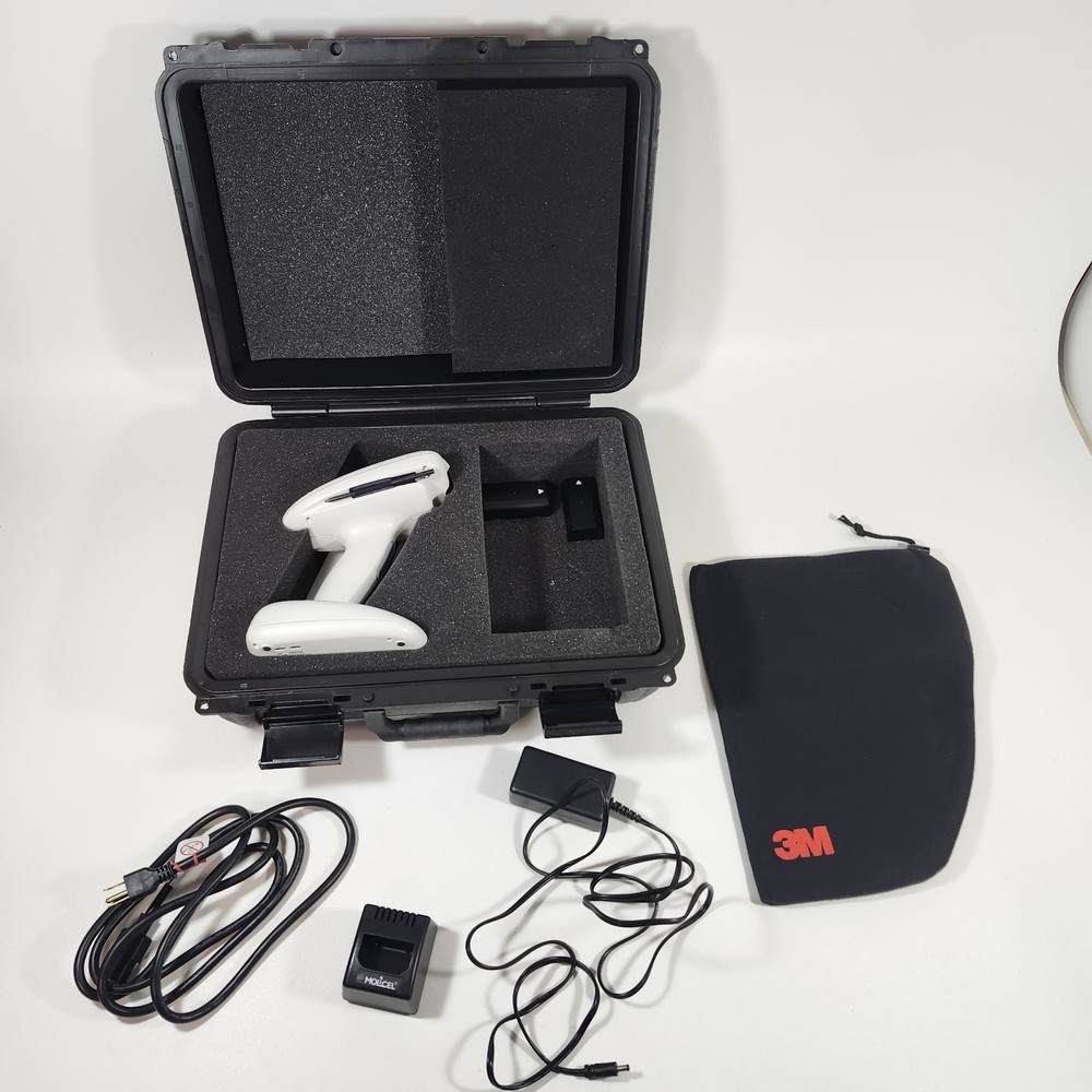 3M RFID Scanner Handheld Model 803 2 Rechargeable Batteries Charger Case Library