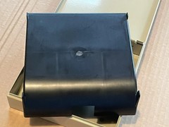 Vintage Compact MMF Wheeling IL MMF Industries Metal Cash Lock Box w/ Key 7x7x3”