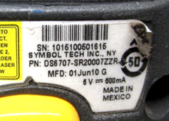 Symbol DS6707 *A01* Handheld Digital Scanner