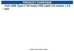 Custom America 938PW010100009 Trek USB Type-C alt mode cable 0.8 meters