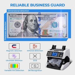 MUNBYN Bank Grade Money Counter Machine Mixed Denomination with External Display
