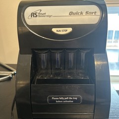Royal Sovereign QS-1AC, Quick Coin Sorter, Coin Paper Roll Loader, Pull-Out Tray