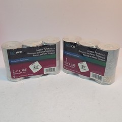 NCR 856445 Thermal Calculator Paper Rolls 2 1/4 in x 165 ft, 12 Rolls