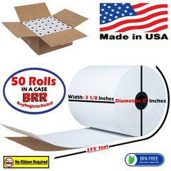 3 1/8″ x 273 thermal paper 50 rolls XL Thermal Paper Rolls Bpa Free Reseller