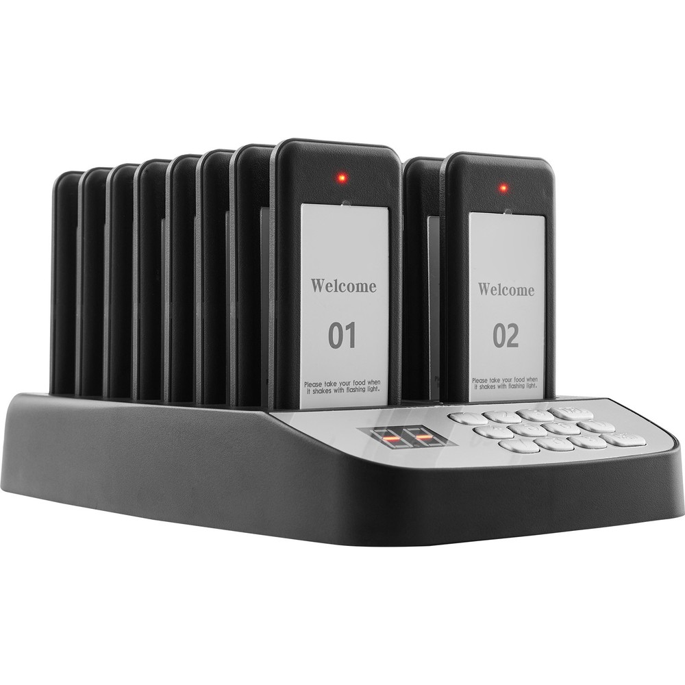 Uimoso Restaurant Wireless Paging System with 16 Guest Call Coasters