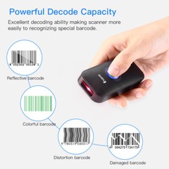 Eyoyo Mini Wireless Bluetooth 1D Laser Barcode Scanner for Android iOS Phone PC