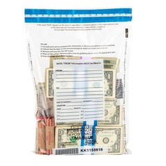 BankSupplies Ultima Blue Clear Deposit Bags | 10W x 14H | Pack of 100 | Transit,