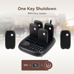 TD175S Restaurant Pager System Long Range 800m 10 Buzzers for Restaurant Cafe