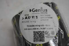 Genius Inkanto AWR1 Wax Ribbon 110mm x 450m Black Label Printer Roll Pack of 4