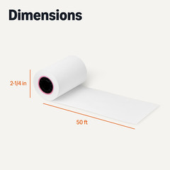 Thermal Paper Receipt Rolls for POS, 2 1/4″ X 50′, Bpa-Free, FSC