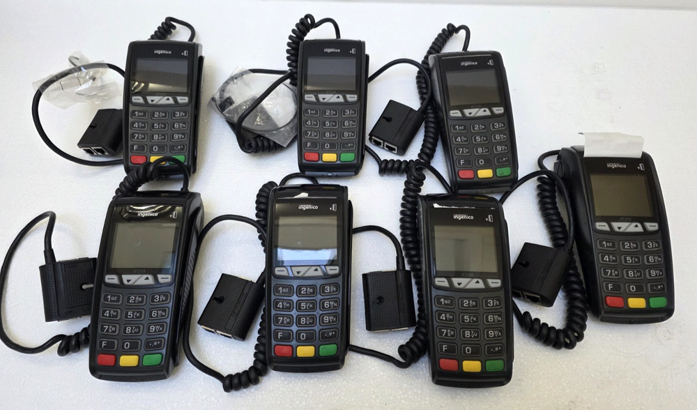 7 Ingenico Credit Card Readers iCT250 system only! UNTESTED!