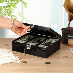 Acrylic Lockable Cash Storage Box 3 Slots Money Holder Cash Organizer Currency T