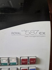 Royal Alpha 587CX Cash Register Management System With Keys Tested Works