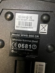 WASP WWS-800 Wireless Barcode Scanner w/ Base, USB/Charging Cable, BATTERY