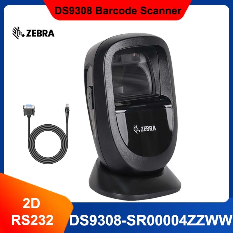 Zebra DS9308-SR00004ZZWW Desktop Handsfree 1/2D Barcode Scanner with RS232 Cable