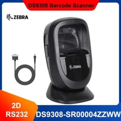 Zebra DS9308-SR00004ZZWW Desktop Handsfree 1/2D Barcode Scanner with RS232 Cable