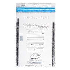 BankSupplies Ultima Blue Clear Deposit Bags | 10W x 14H | Pack of 100 | Transit,