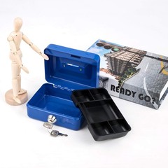 Mini Cash Box with Lock and Slot Small Cash Box with Money Tray Metal Piggy B…