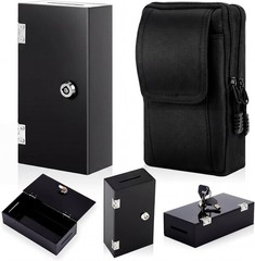 Extra Large Acrylic Box Winners Bank Portable Cash Box with 2 Keys Pocket Sized
