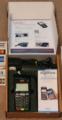 Ingenico iCT 220 v3 Telium Series Credit Card Reader w/ Ethernet Cable & Paper
