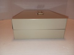 Steel Cash Box Combination Lock Small Money Organizer Removable Tray 11.5″L