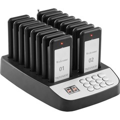 Uimoso Restaurant Wireless Paging System with 16 Guest Call Coasters