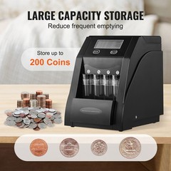 USD Coin Sorter, Coin Counter Machine for 4 Kinds of USD Coins