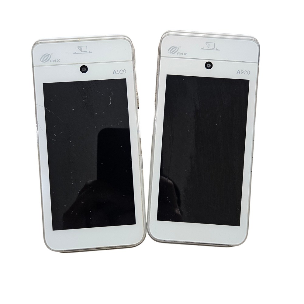 Lot of 2 PAX A920 Smart Mobile Payment POS Terminals WiFi LTE For Parts Untested