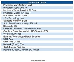 Elo E262189 EloPOS Pack 2, No OS, Core i5, 8GB RAM, 256GB SSD, Q670 Chipset