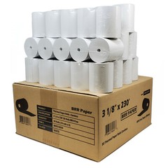 3 1/8″ X 230′ THERMAL RECIPET PAPER 50 ROLLS PREMIUM CASH REGISTER CORELESS