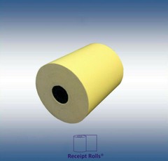 3″ x 165′ 1-Ply Canary Bond Cash Register Receipt POS Paper Rolls – 50 Rolls/cs.