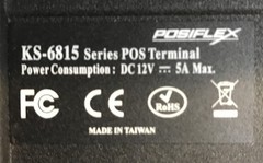 *FOR PARTS* POSIFLEX KS-6815 SERIES POS TERMINAL 15″ SCREEN w/ CARD SWIPE