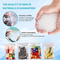 100pcs 3 x 7 Inch (8X18cm) Clear 2.4 Mil Resealable Zipper Shipping Bags Poly…