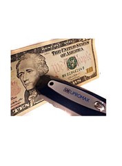 2 in 1 Mini Portable Counterfeit Money Detector Dollar US Euro GBP Fake Currency
