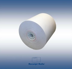 3″ x 150′ 1-Ply Bond Kitchen/Receipt POS Paper Rolls (50 rolls)
