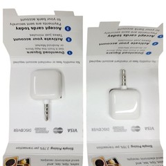 Lot of 2 Square Credit Card Reader 3.5mm Headphone Jack Mobile Swipe Vintage